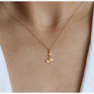 Gold Cherry Necklace